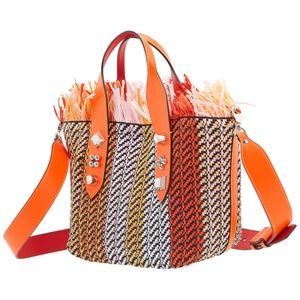 Christian Louboutin Frangibus fringed woven basket bag